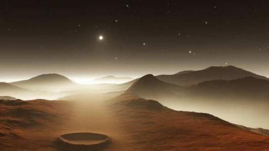 探测器 好奇号又在火星上拍照,这次拍的是地球,连月球都被它拍进去了