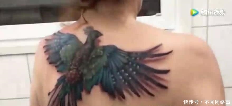 发生|女子在后背纹了一只凤凰,灯光交映下发生了神奇的一幕