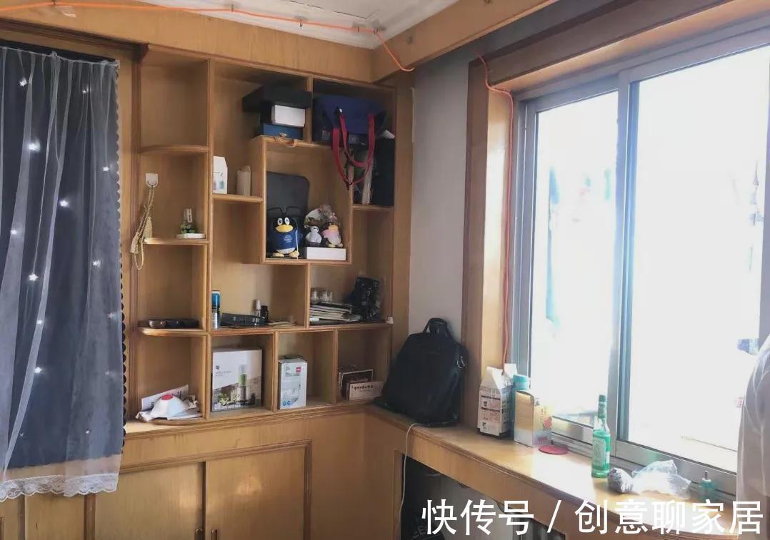 玄关|套内46㎡老破小,面积虽然不大,却挤出两室一厅,不仅好看还省钱