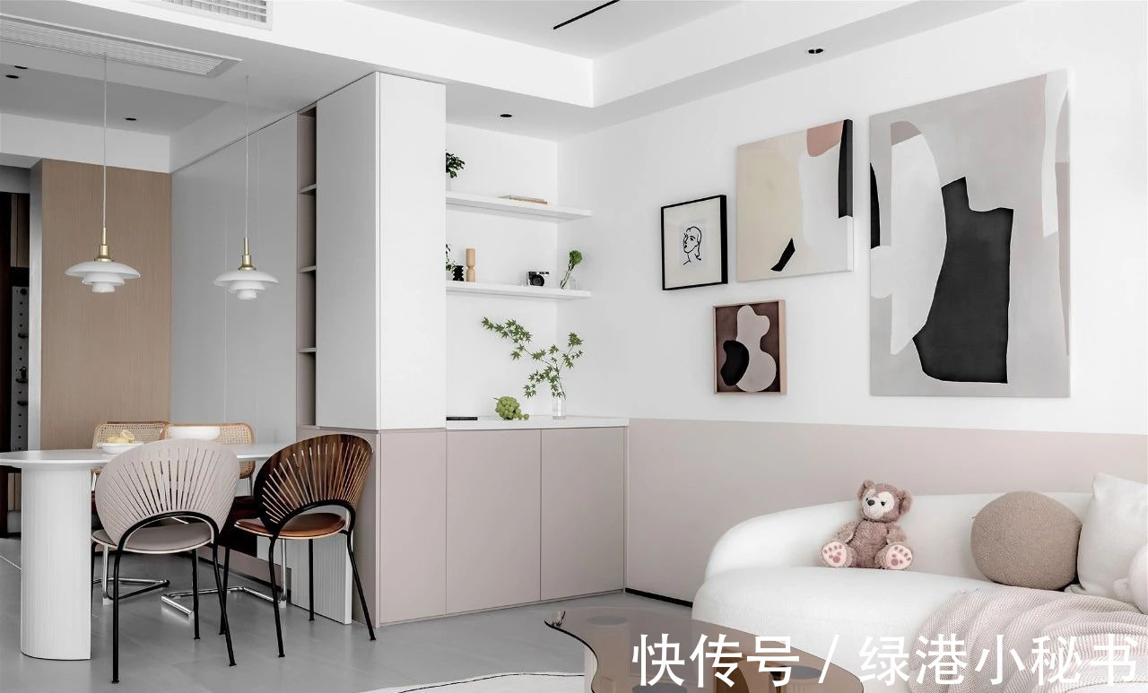 幕布盒|装修案例欣赏：浪漫又温馨的室内设计来啦~莫兰迪色功不可没！