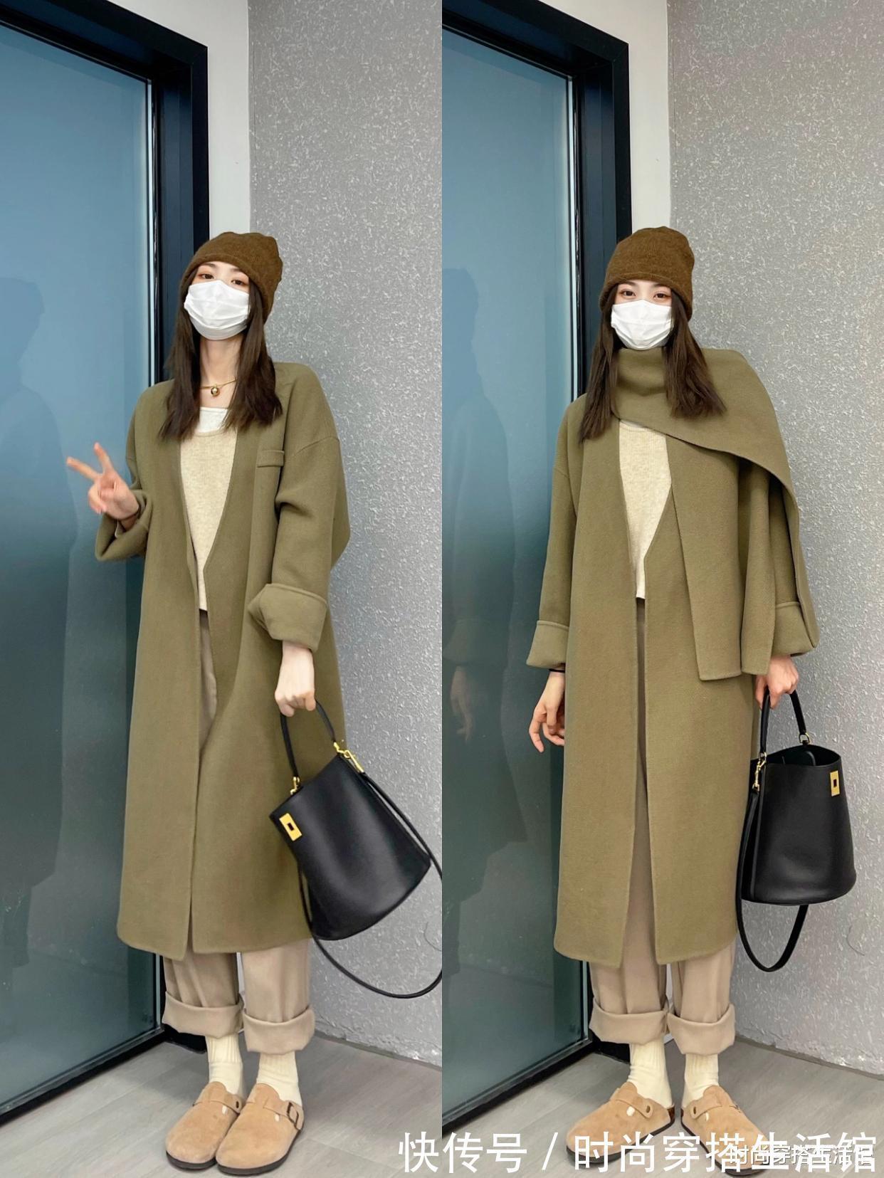 版型|女人再懒,穿大衣也别配打底裤,今年流行这样穿,时髦显瘦又高级