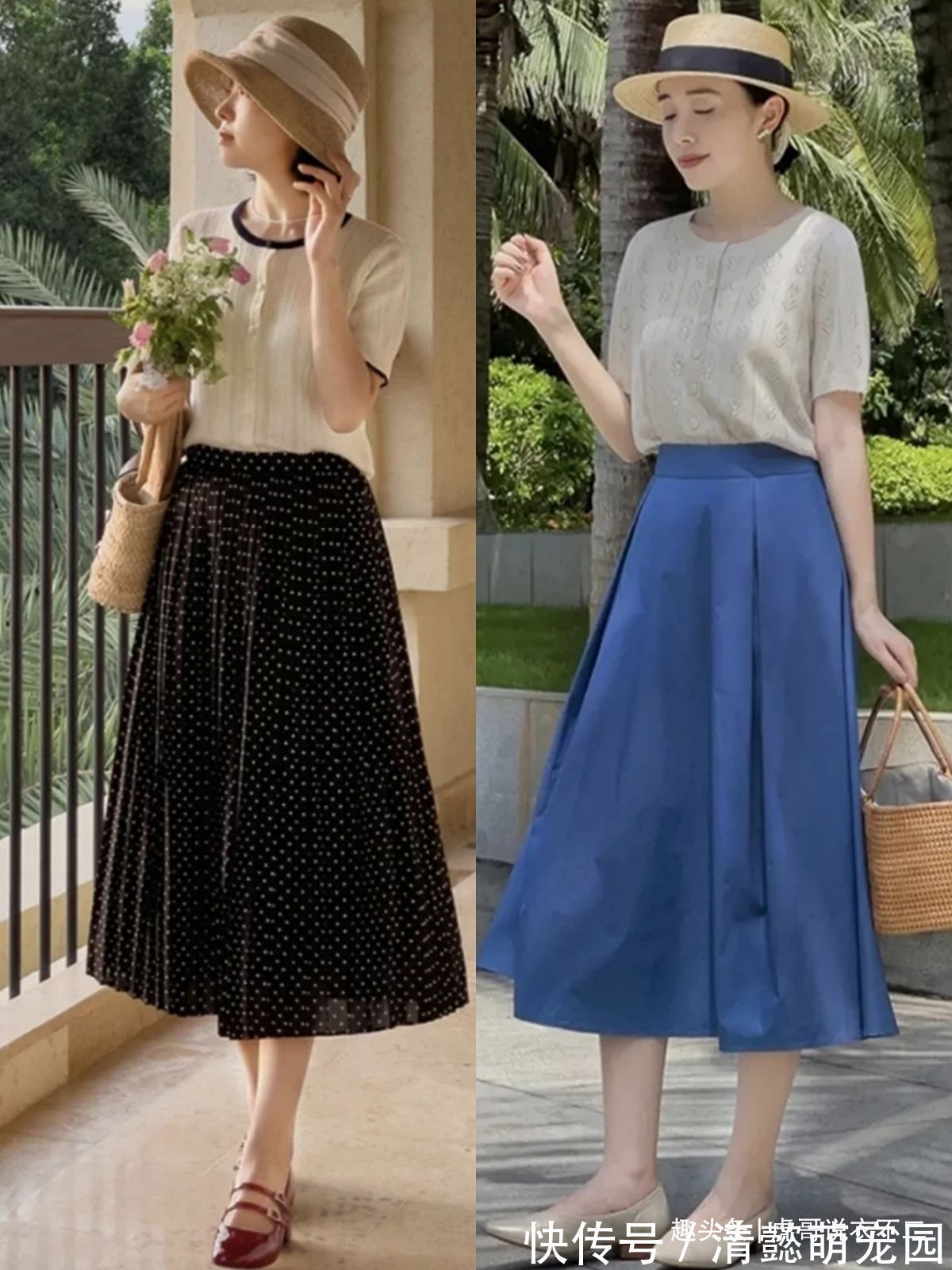 单品|这才是40岁女人必须会的夏日打扮,“针织衫+半裙”,照着穿真美