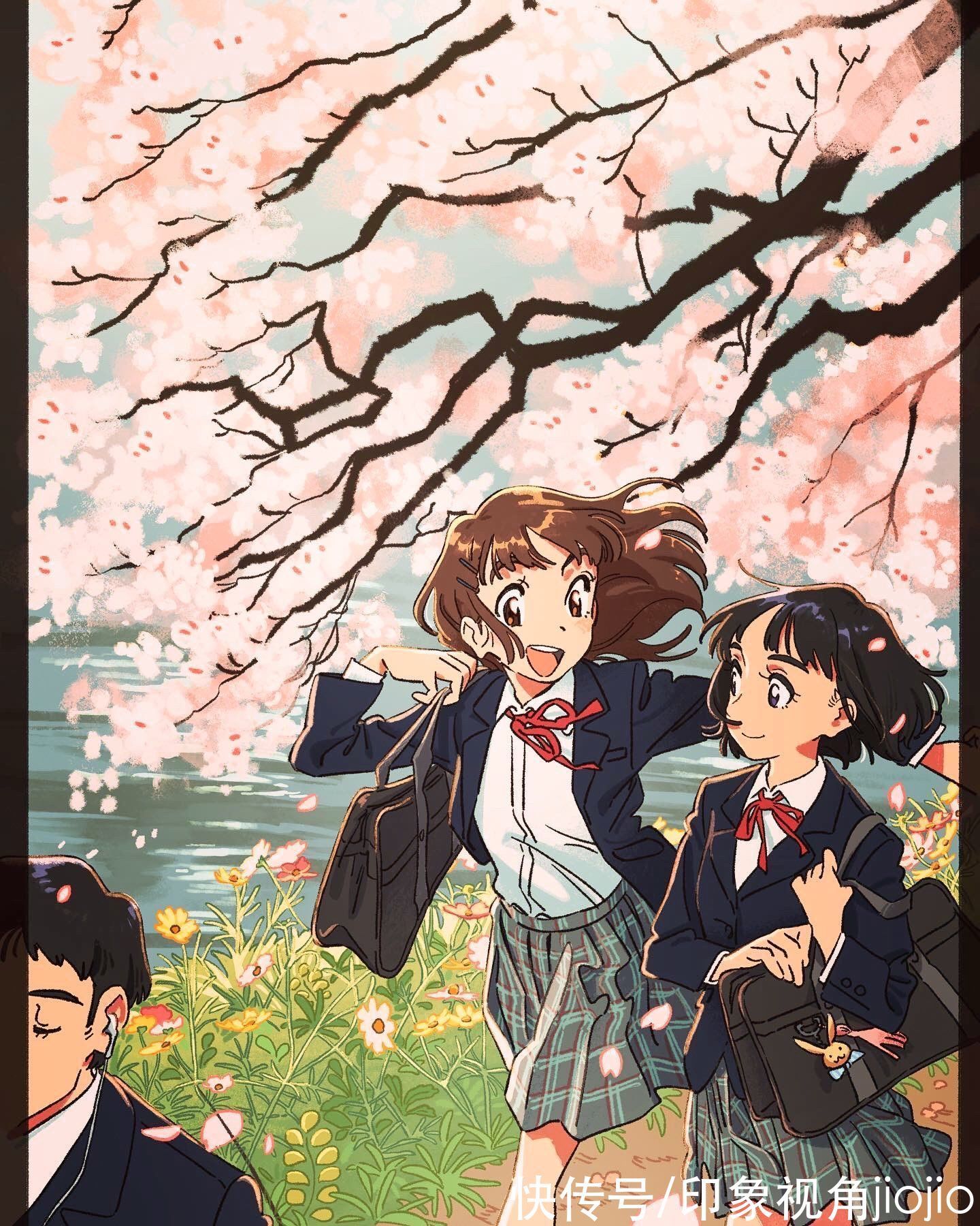 插画|复古感的动漫美少女插画,第一眼就被惊艳到了