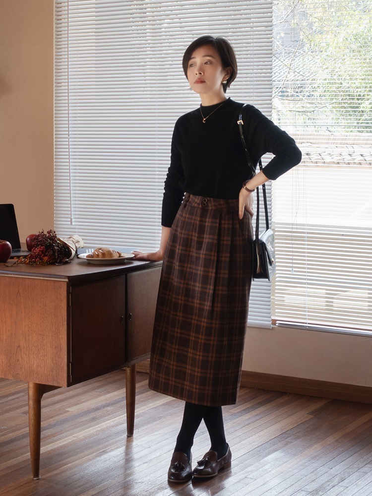 博主|冬天不穿“格纹裙”就out了!看潮人这样搭,回头率超高