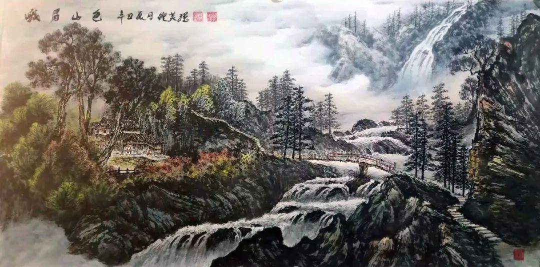 山水画！画家鲍英强国画山水画水墨艺术作品欣赏