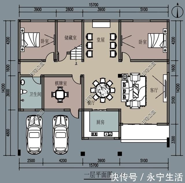 建筑|农村建房没有堂屋,那还怎么住人8套带堂屋户型30万就能盖