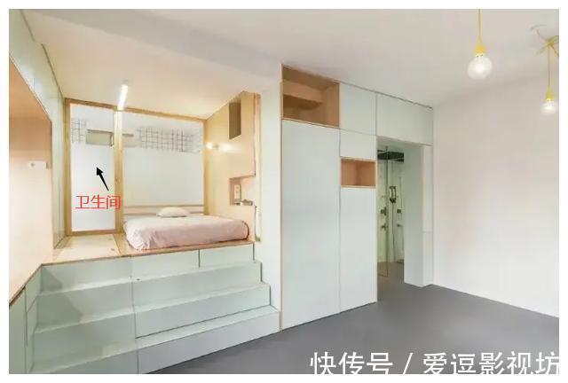 橱柜|层高3米的小宅,硬是装成了“两层”用,33㎡居住一家三口不拥挤!