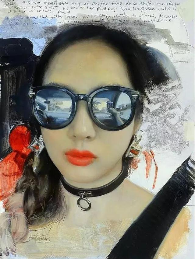 Cesar!古巴裔美国画家Cesar Santos人物肖像的作品