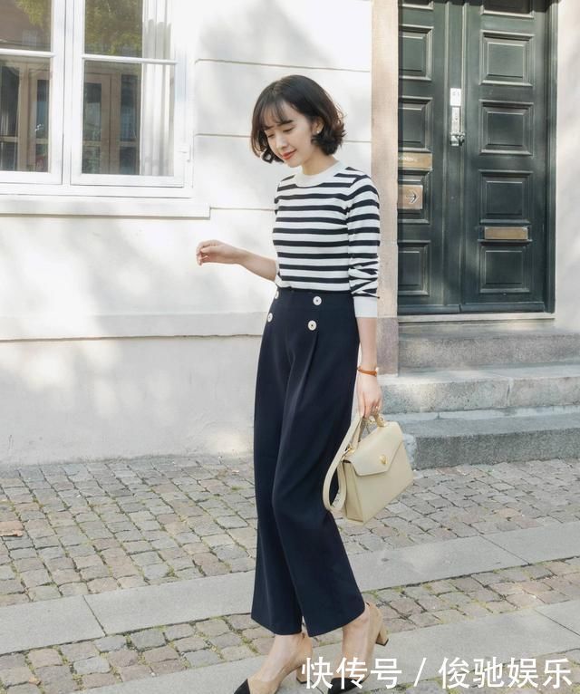 春季优雅的“知性风”显瘦穿搭,衬衣+高腰裤,打造你的专属美