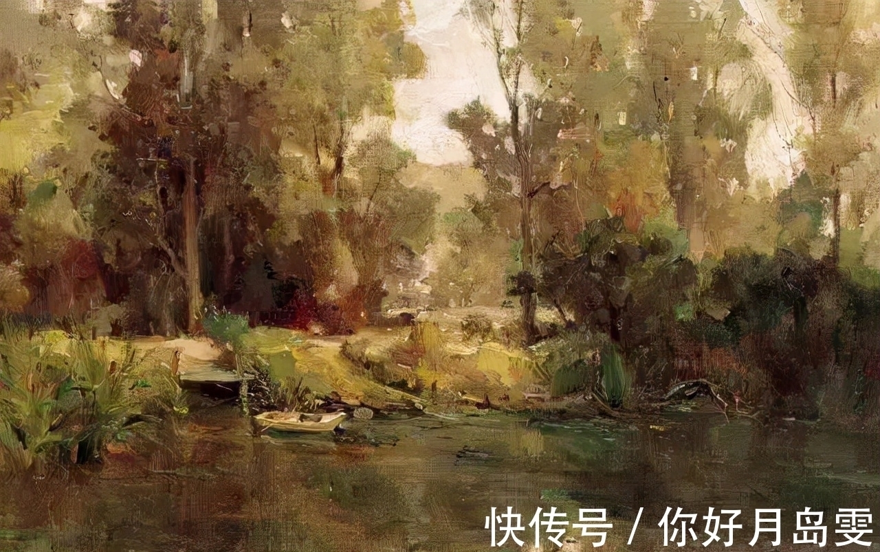 布面油画&著名油画家杨鸣山的风景写生作品，净化心灵！