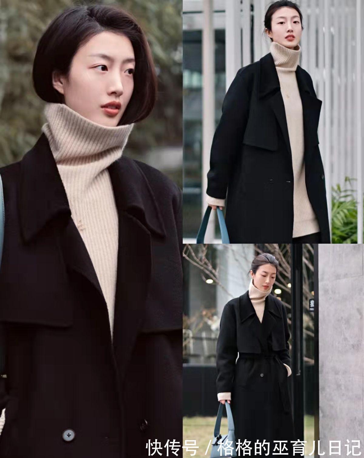 半身裙 秋冬黑色大衣太“普通”?试着搭配这些裙装,让你美得优雅又体面