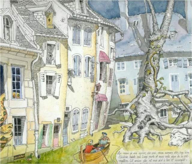 水彩&颇有想象力的插画:童话故事般的建筑水彩