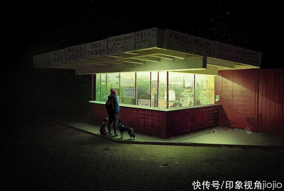 配色绝佳的场景设定，色彩的搭配很令人向往