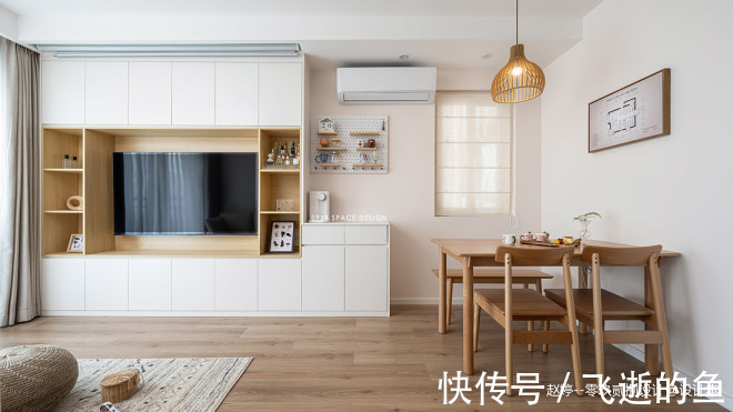 洞洞板|奶油色日式两居,强大收纳满满都是巧思