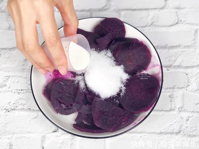 糯米粉|紫薯只会煮着吃教你一招,一蒸一卷超省心,香甜软糯吃上瘾