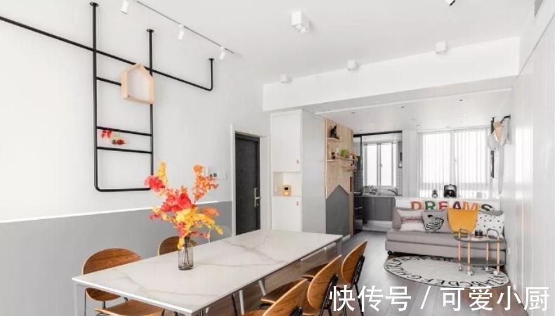 阳台|一家三口住,客厅不放沙发茶几,把阳台抬高,93㎡的家简约漂亮!