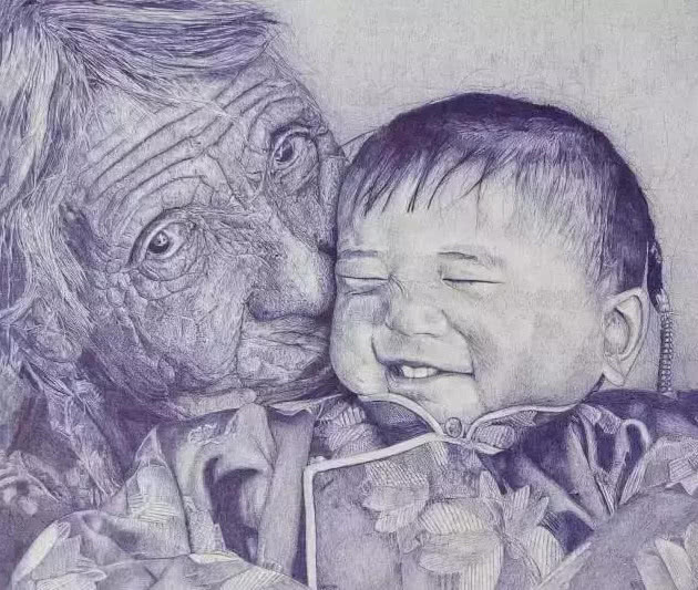 圆珠笔@16岁高中生买不起画笔,用圆珠笔画画被专家看中,真是太惊艳了