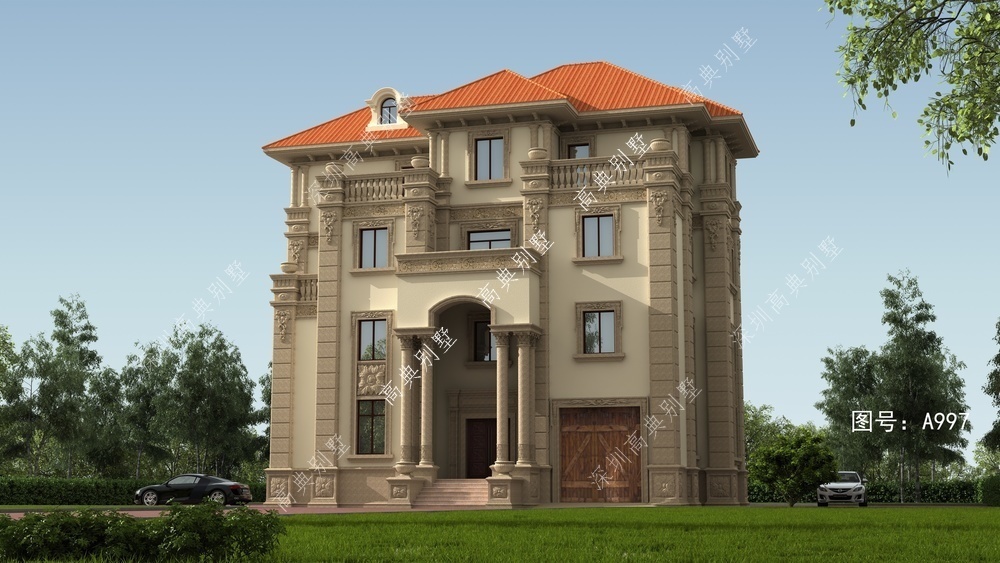 外观|这款四层欧式别墅，不过时，外观精美。