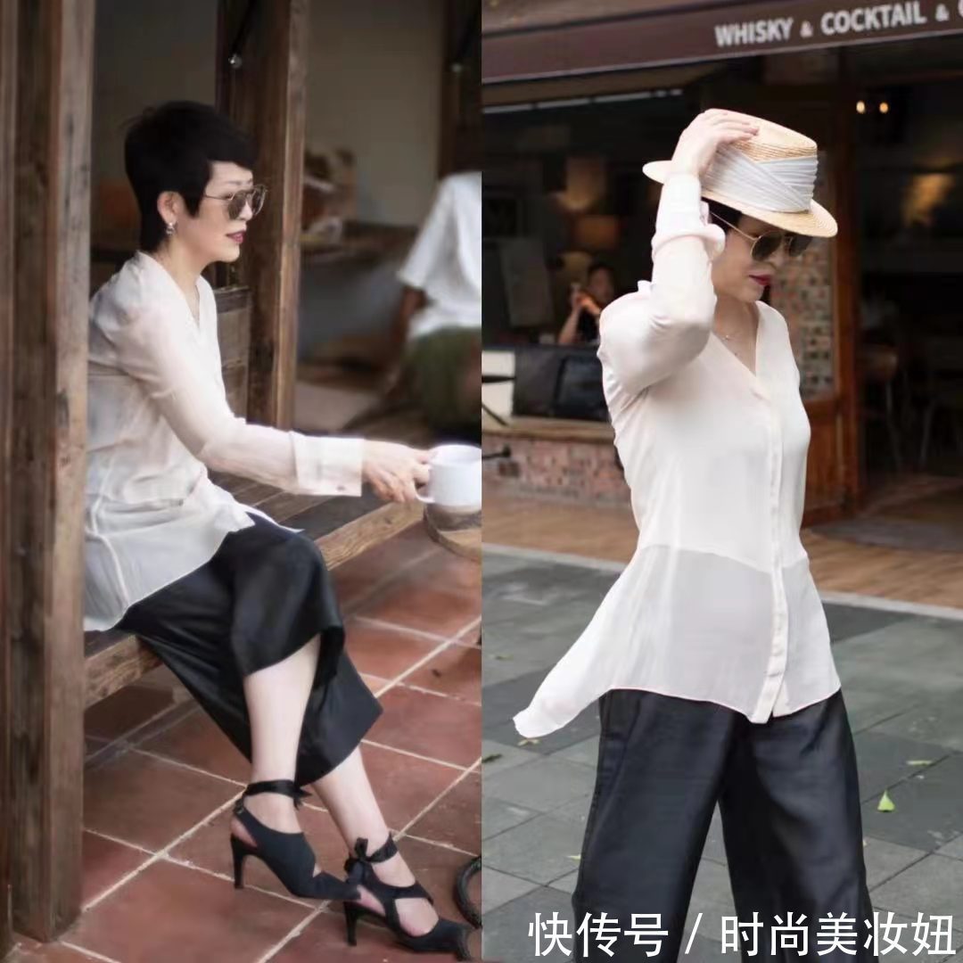 黑白|气质决定成败,这位62岁奶奶靠穿搭告别“老气”,美得优雅自信