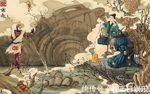 国画$他画一幅“萧何骑车追韩信”爆红,创作的假画系列能笑到让你捧腹