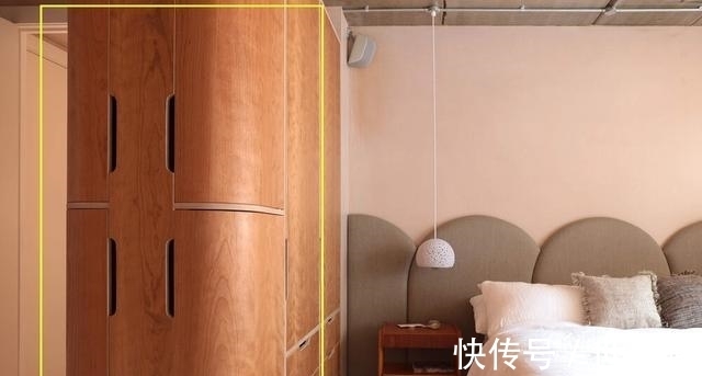 收纳柜|学他家,收纳柜不靠墙,外侧再做180弧形柜,多2收纳空间不止