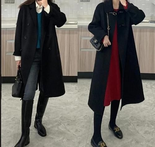 黑色大衣怎么穿最显瘦？这6种搭配赶紧学起来，时髦显瘦又优雅