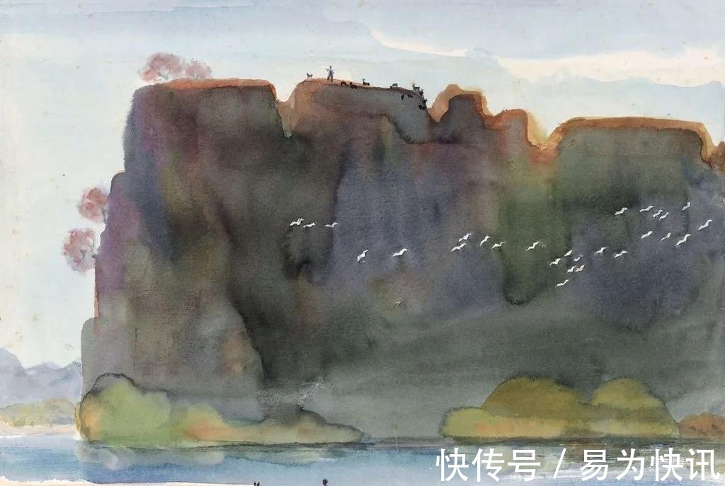 徐悲鸿！他被徐悲鸿称为“中国艺术界卓绝天才”，融入水墨意境的水彩，太美好了！