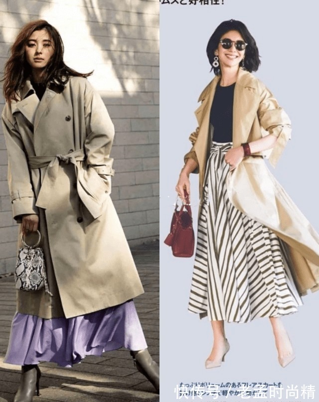 裙子|风衣+裙子,今秋最好看的穿法都总结在这了