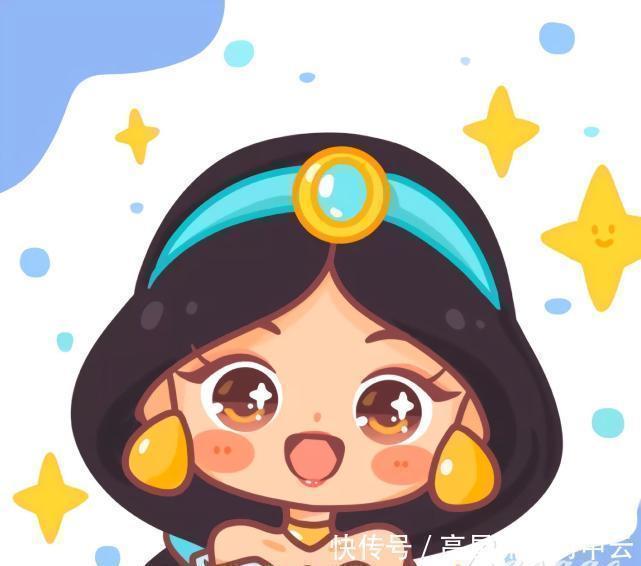 日漫画风|迪士尼公主与“日漫画风”的碰撞,全员化身大眼萌妹、可爱到抓狂!