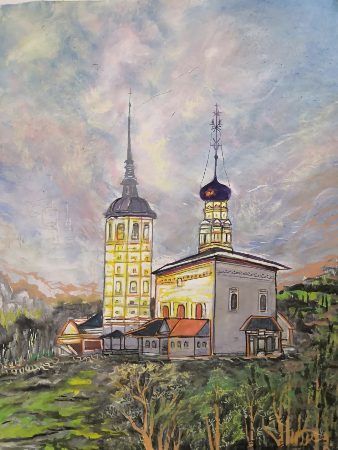 杨大眼造像@中西结合笔传情·锐意创新始通神——张山绘画人物山水艺术新貌