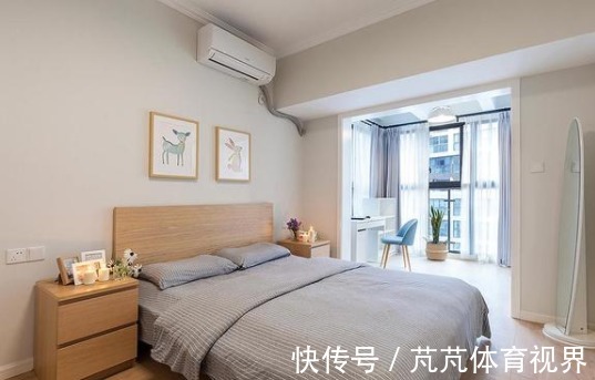 主卧室|她家148平米,进门就被玄关迷住,不做吊顶跟背景墙,阳台超漂亮