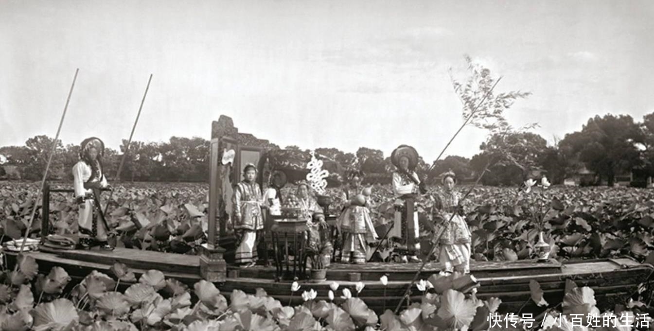 万寿寺|慈禧扮观音的真实照:李莲英扮护法神韦驮,图5可见慈禧清晰容貌