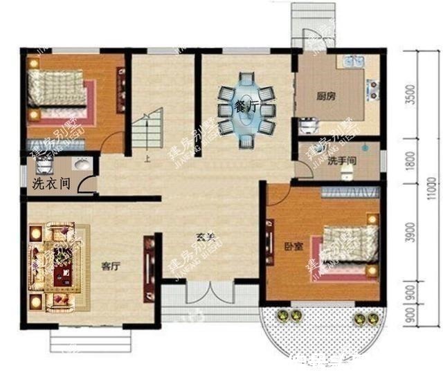 真石漆|宽13-14米间的两层别墅,文化石和面砖装饰,都很出彩!