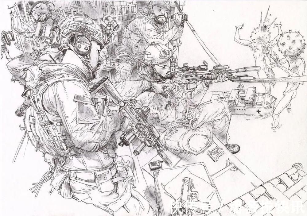 金政基!每天坚持画12个小时,“速写之神”金政基的无草稿速写