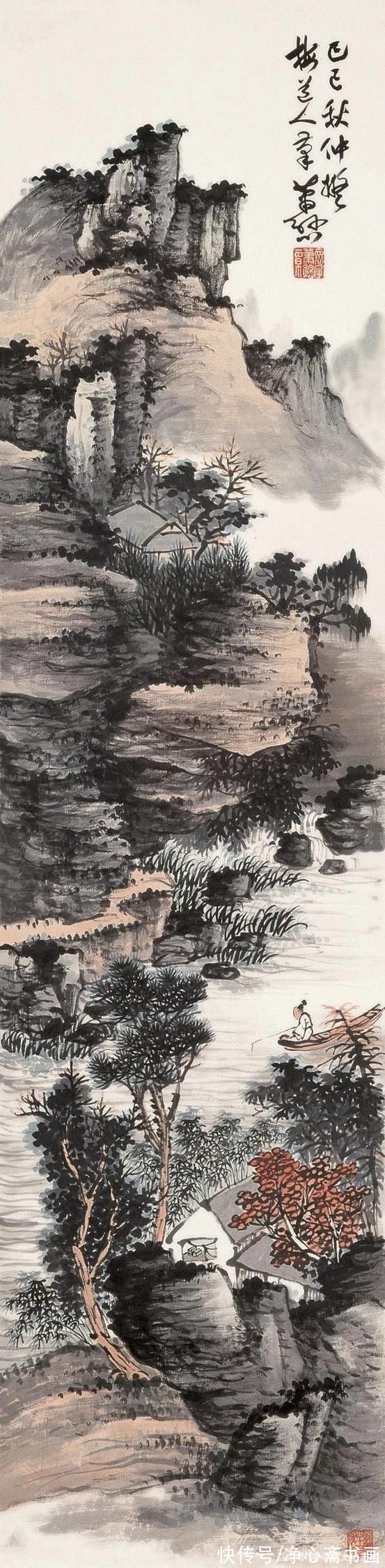 山水|不愧是国画大师的山水，太精彩了，养眼!