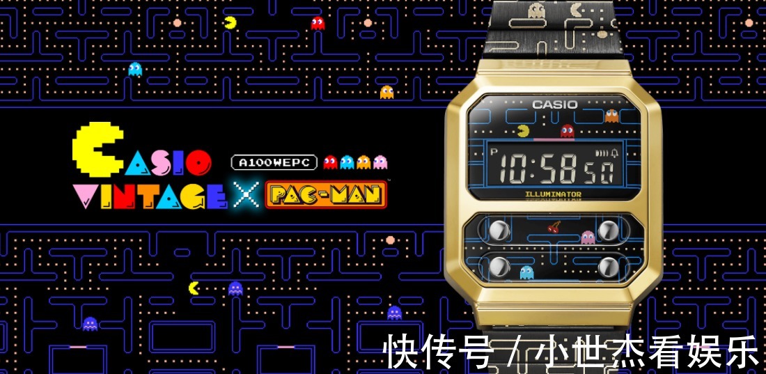 腕表|卡西欧推出《吃豆人》主题电子腕表 40年经典复古风