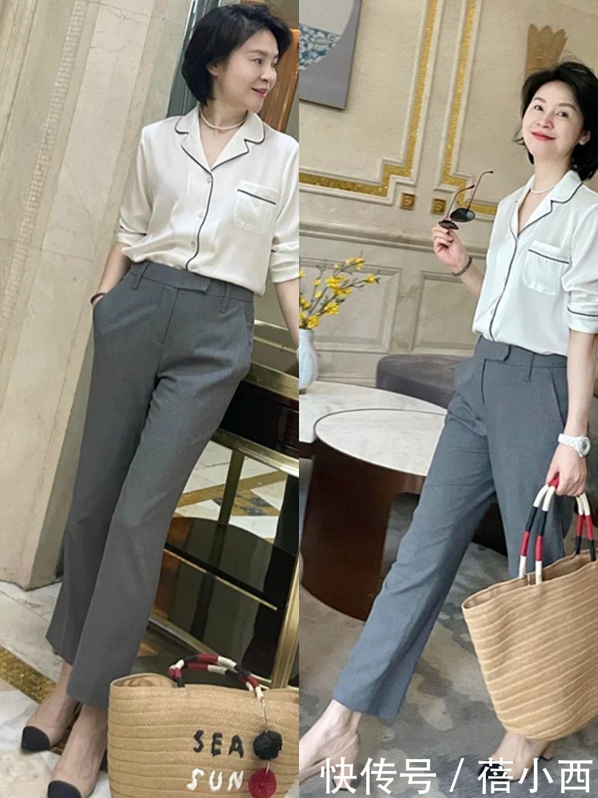 妈妈辈|奔五奔六的中年女人懂穿衣更优雅,学这位妈妈辈的穿搭,太洋气了