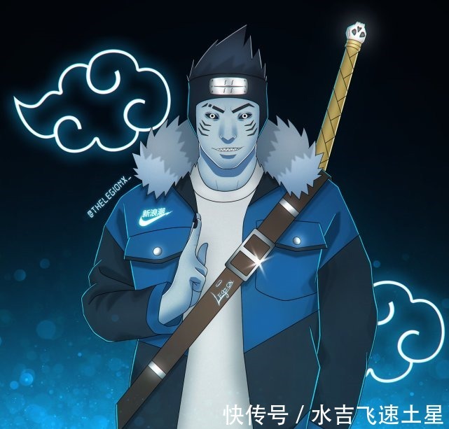 火影晓组织|火影晓组织的现代风,鬼鲛硬汉气质还原,飞段大背头领衔潮流