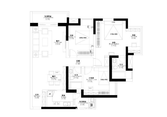 灰暗|120平现代风三居室,灰色和米黄色让灰暗的空间一下子亮起来