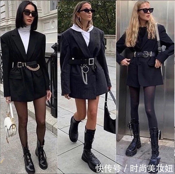 街拍|全黑穿搭永不过时,4种搭配打造高级范,时髦与气质并存
