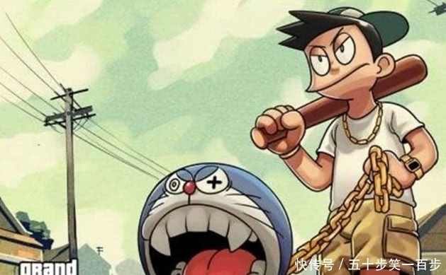 童年|毁童年“暴走版”哆啦A梦,小叮当成了恶犬,静香成暗黑女王