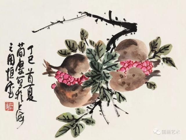 齐白石!笑口常开,多子多福——现当代名家笔下的石榴