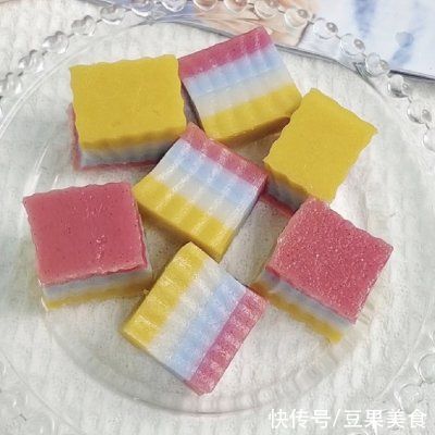南瓜浆|七夕神仙颜值马卡龙色马蹄糕，少女心十足，实在太可啦
