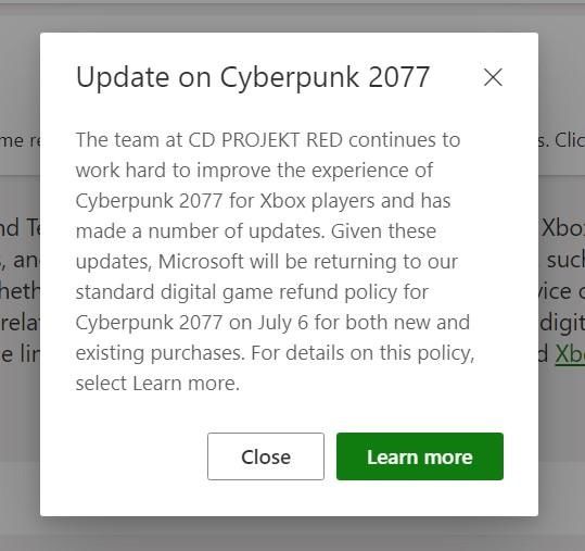 ps4|微软将关闭《赛博朋克2077》特别退款通道，从7月6日起实施