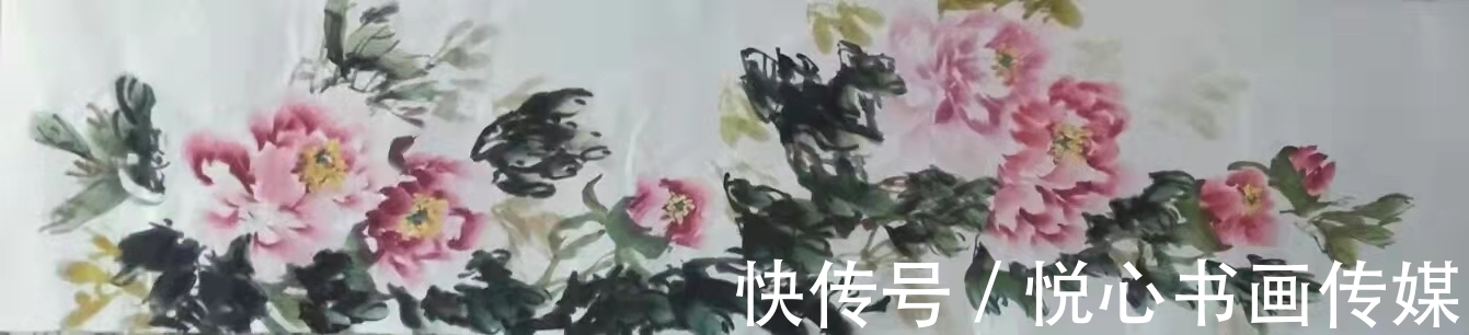 牡丹$构图大气,富贵天成,当代著名画家韩荣国画作品欣赏