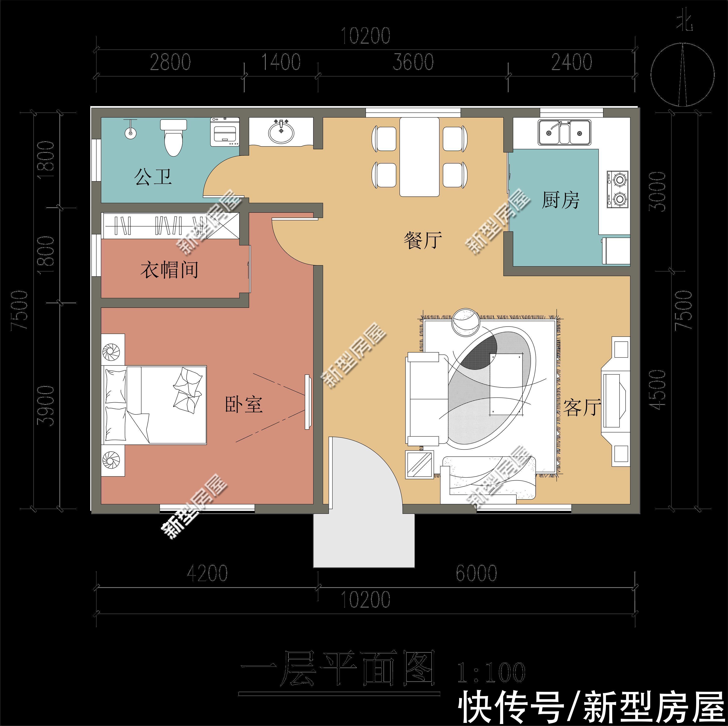 占地面积|10套一层农村别墅图纸，第6套建的人最多，最后一套颜值最高