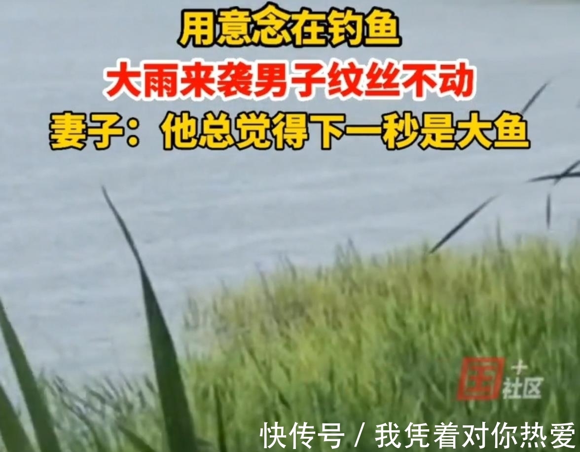 鱼儿|江苏一男子钓鱼,下大雨也纹丝不动,妻子:他总觉得下一秒是大鱼
