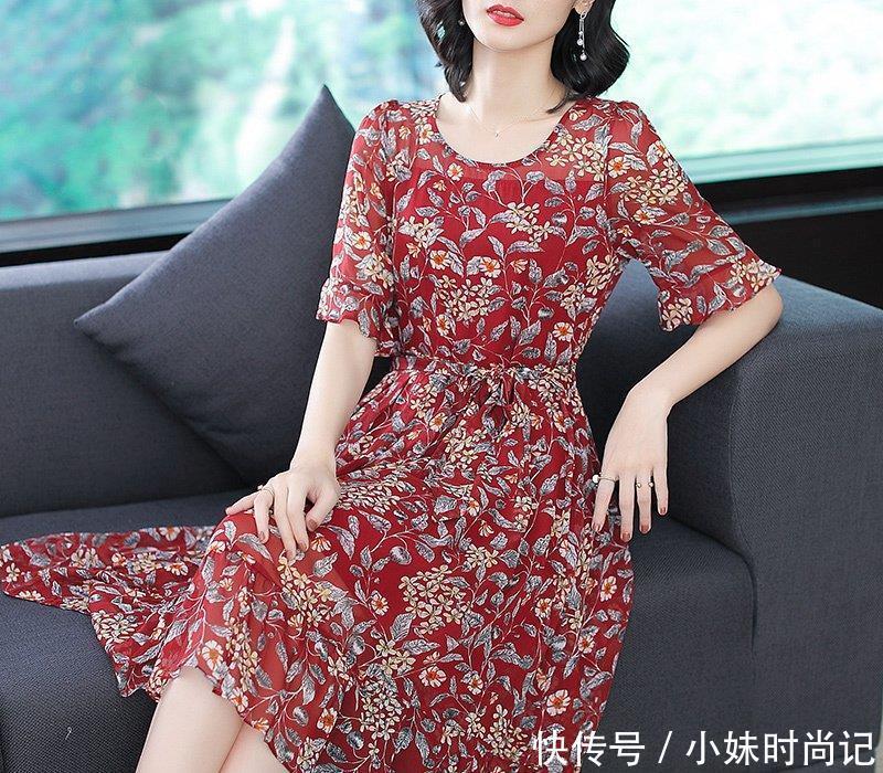 真丝|新上的真丝裙, 上身显嫩又洋气