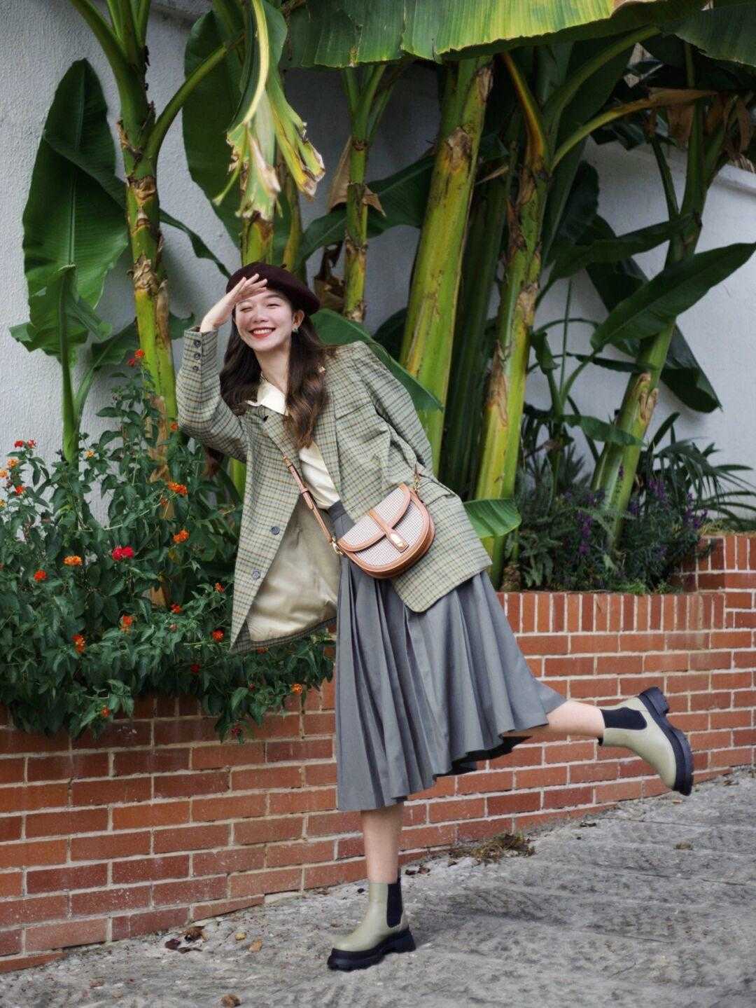 牛仔裤|格纹西装才是今年最in单品,配牛仔裤、半身裙都时髦,百搭又洋气