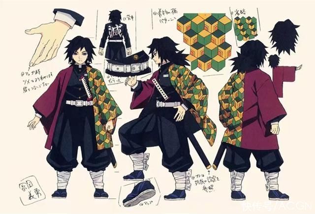 非人哉|网友分享鬼灭之刃设计稿,换个角度看主角,女装无惨看着有点美